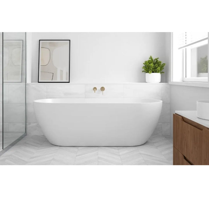 Polino 1800 Freestanding acrylic Bath Matte White Vellano