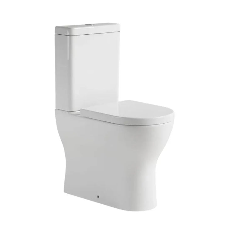 Polino Rimless Extra Height Wall Faced Toilet Suite Vellano