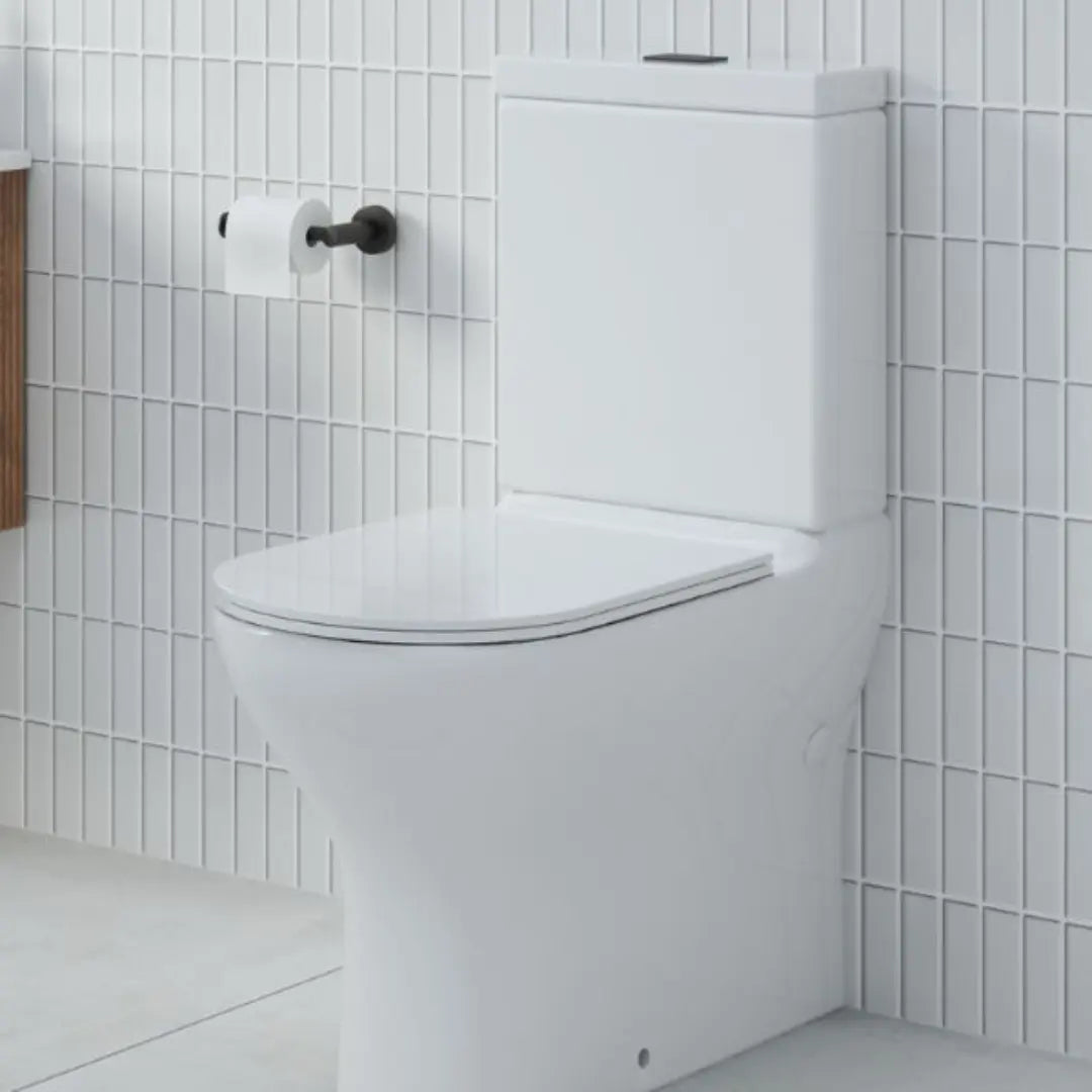 Polino Rimless Extra Height Wall Faced Toilet Suite Vellano