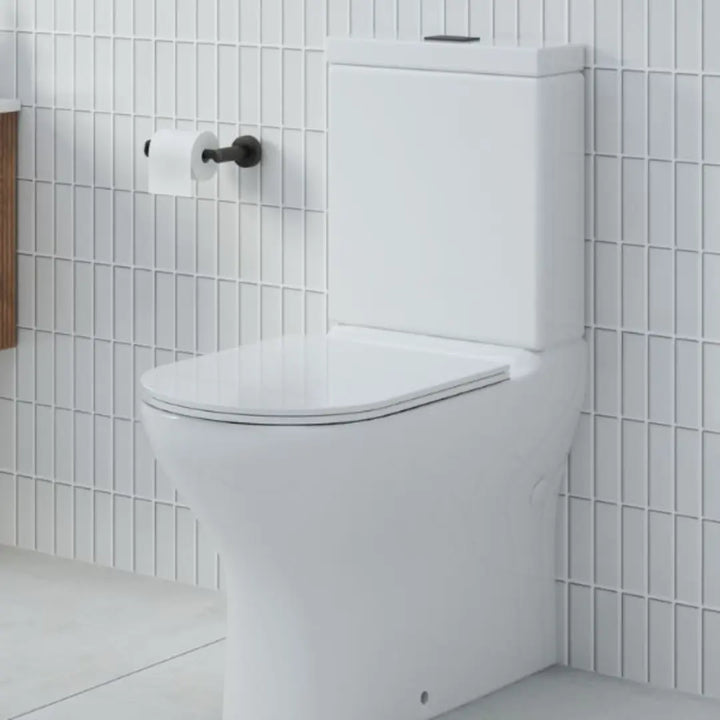 Polino Rimless Extra Height Wall Faced Toilet Suite Vellano