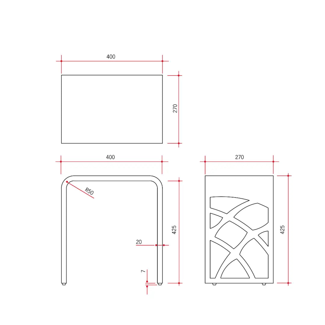 Ivy Shower Stool Solid Surface White or Black Thermogroup