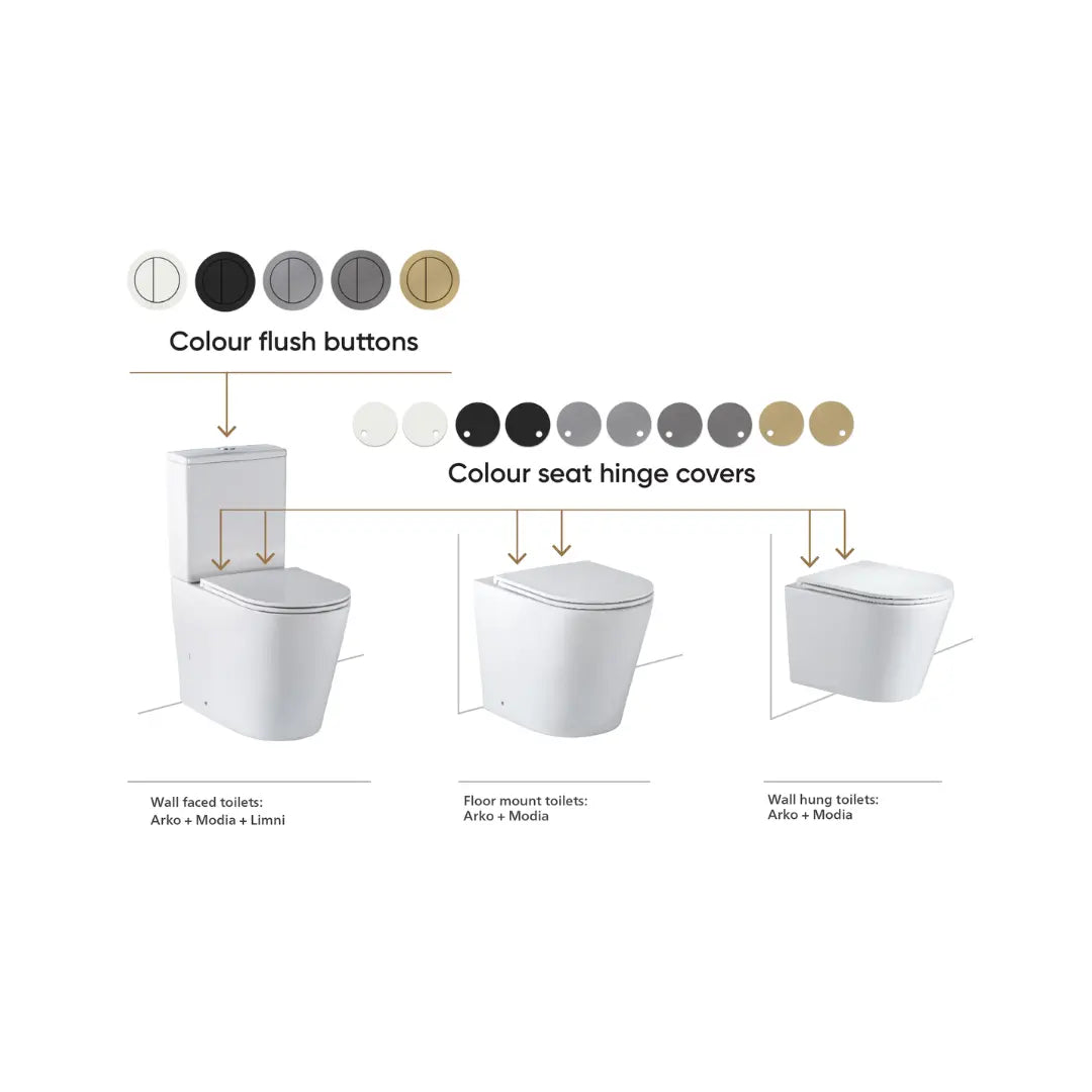 Toilet Colour – Flush Buttons – for Limni &amp; Modia Wall Faced Seima