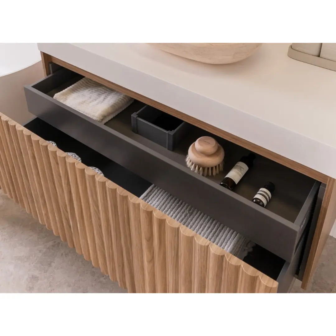 Harper Vanity Wall Hung with Solid Surface Top ADP