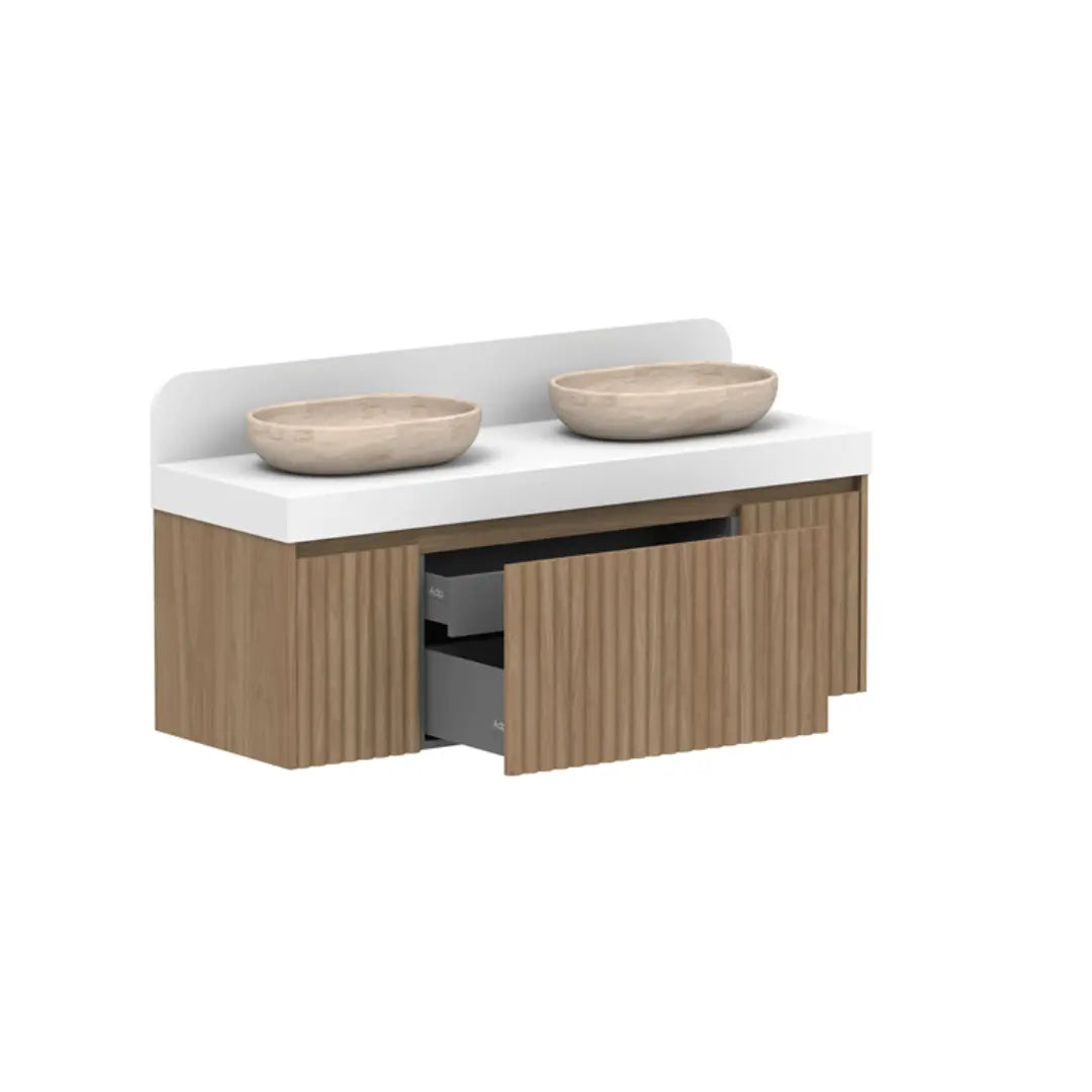 Harper Vanity Wall Hung with Solid Surface Top ADP