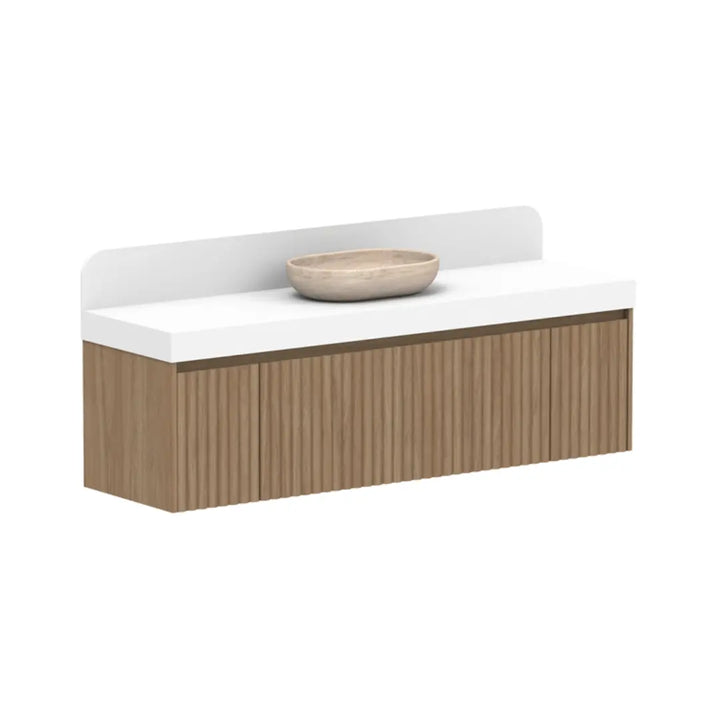 Harper Vanity Wall Hung with Solid Surface Top ADP