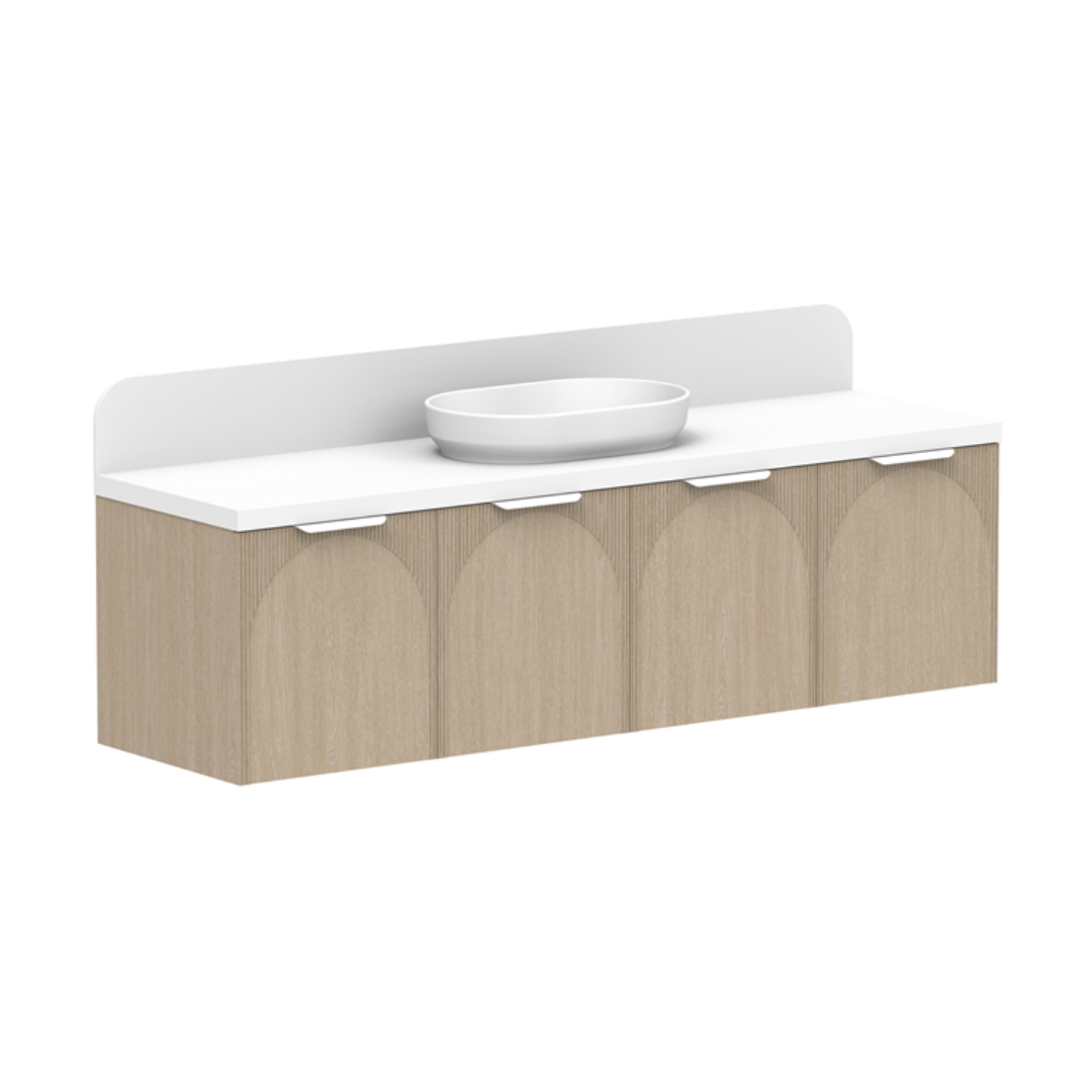 Archie Wall Hung Vanity with Solid Surface Top – Art Bathrooms