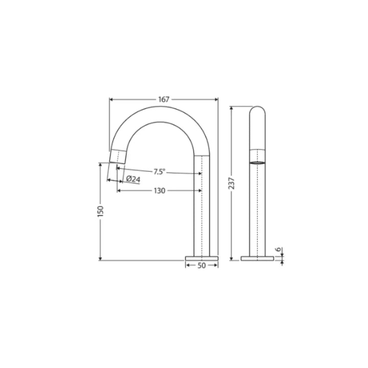 Kaya Hob-Mounted Basin/Bath Outlet Fienza