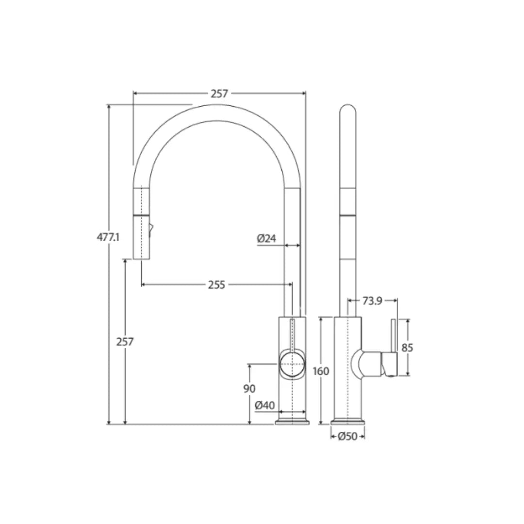 Kaya Pull-Out Sink Mixer Fienza