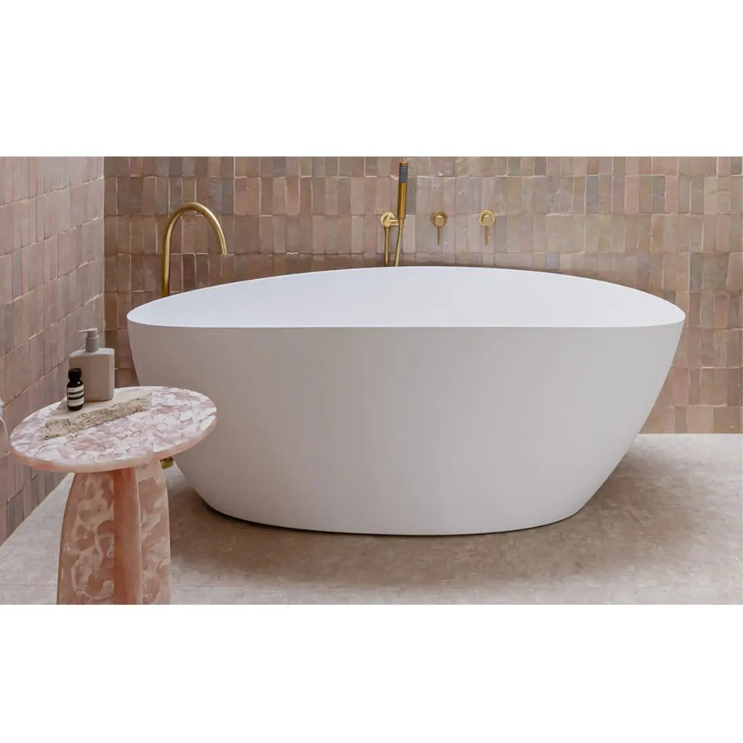 Tranquil Freestanding cast marble Bath 1560 or 1700mm - matte or gloss white ADP