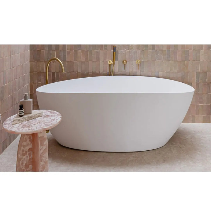 Tranquil Freestanding cast marble Bath 1560 or 1700mm - matte or gloss white ADP