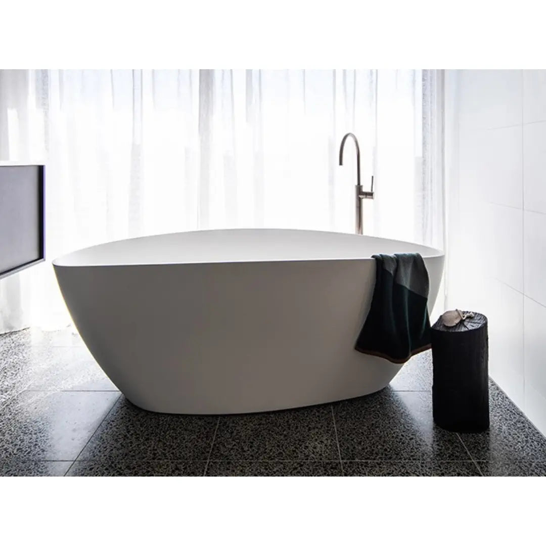 Tranquil Freestanding cast marble Bath 1560 or 1700mm - matte or gloss white ADP