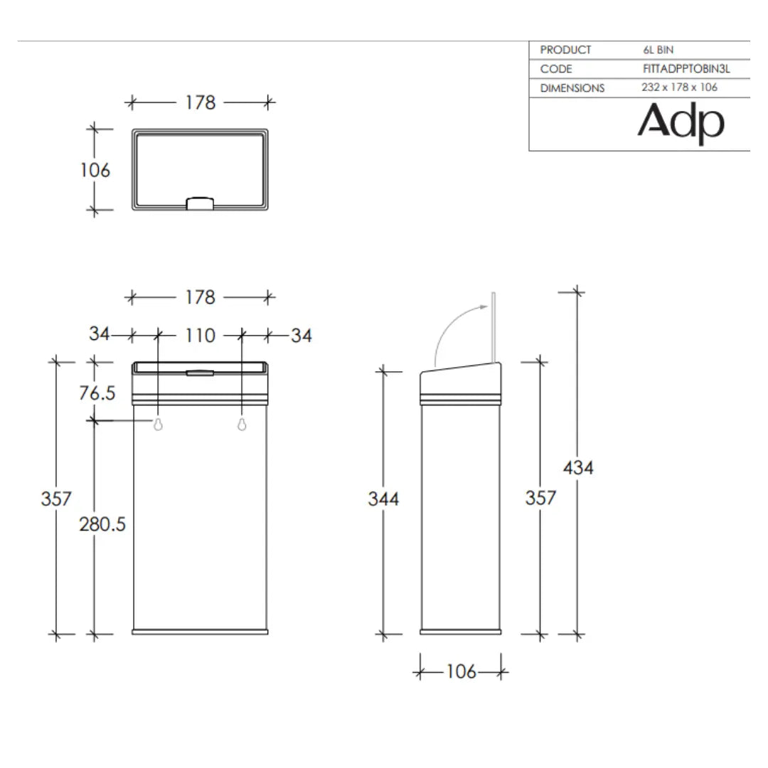 3L or 6 L Bin ADP
