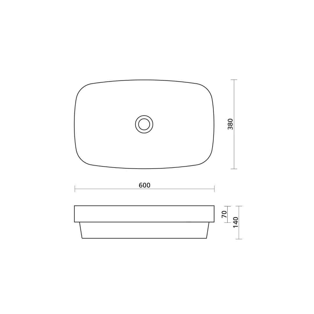 Obello 555 Semi-Inset Ceramic Basin Seima