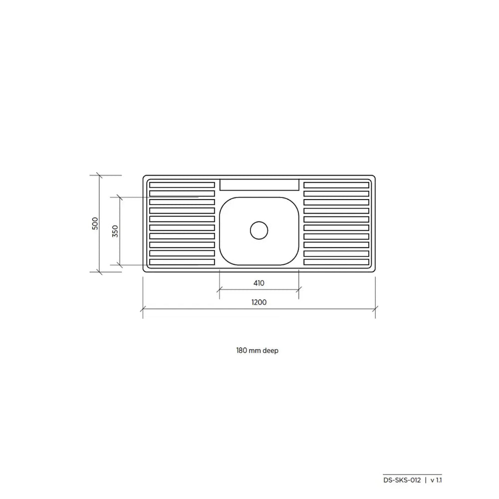 Acero 012 Single Bowl with 2 x drainer sink seima