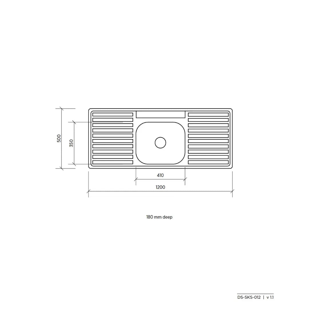 Acero 012 Single Bowl with 2 x drainer sink seima
