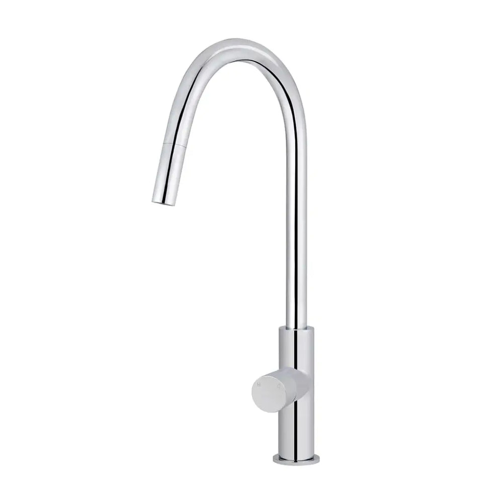 ROUND PICCOLA PINLESS PULL OUT KITCHEN MIXER TAP Meir
