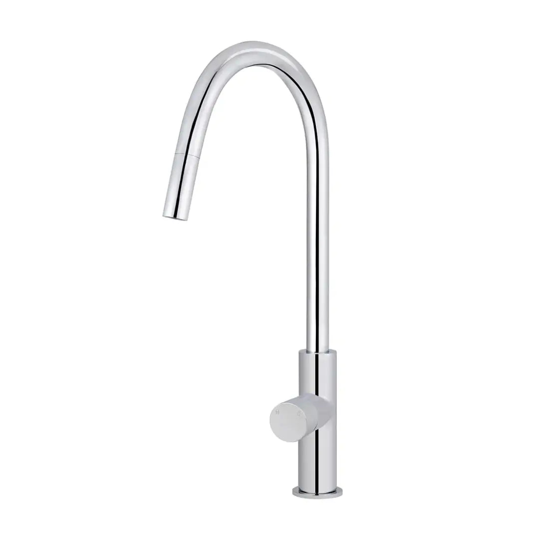 ROUND PICCOLA PINLESS PULL OUT KITCHEN MIXER TAP Meir