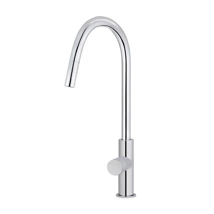 ROUND PICCOLA PINLESS PULL OUT KITCHEN MIXER TAP Meir