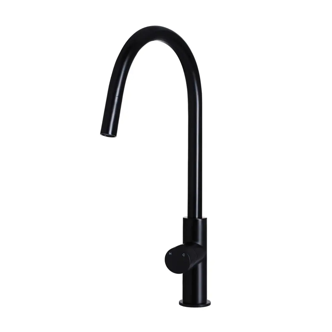 ROUND PICCOLA PINLESS PULL OUT KITCHEN MIXER TAP Meir