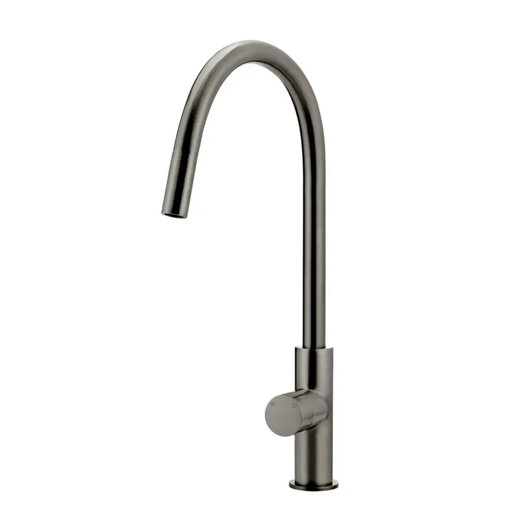 ROUND PICCOLA PINLESS PULL OUT KITCHEN MIXER TAP Meir