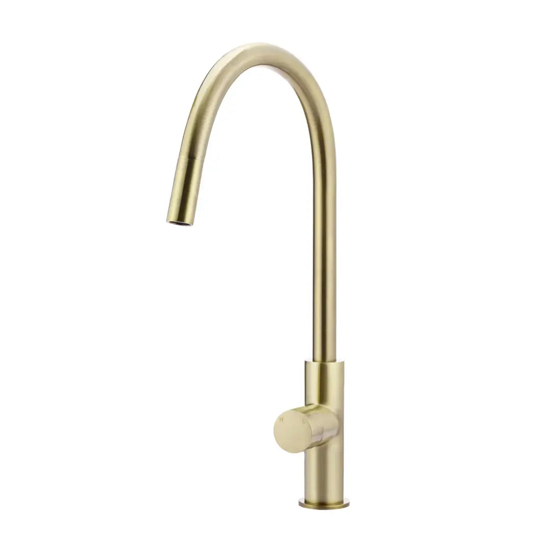 ROUND PICCOLA PINLESS PULL OUT KITCHEN MIXER TAP Meir