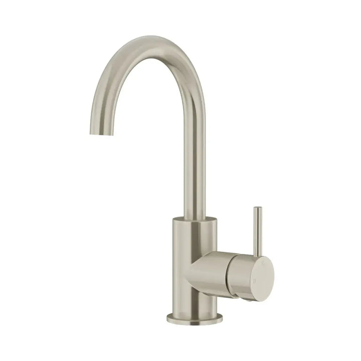 ROUND GOOSENECK BASIN MIXER WITH COLD START Meir