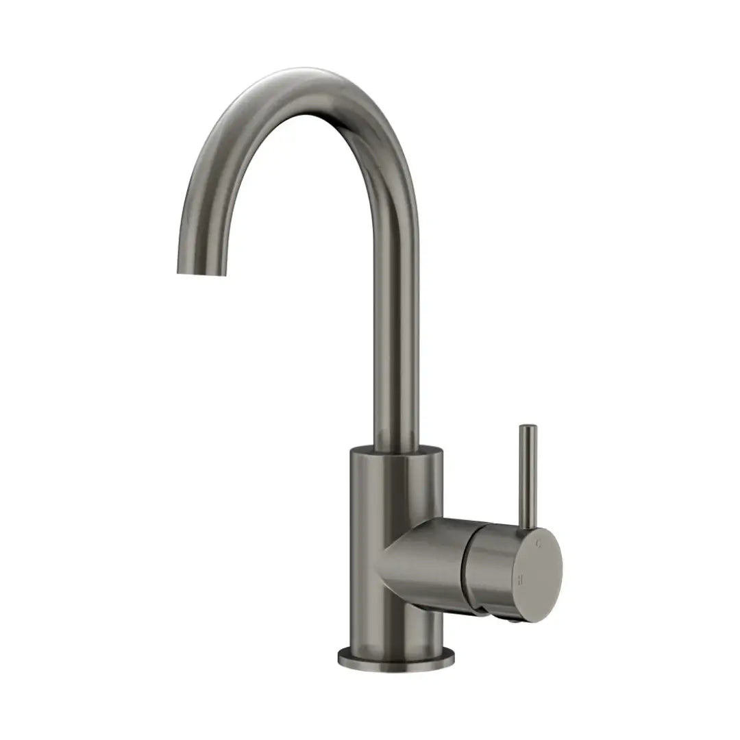 ROUND GOOSENECK BASIN MIXER WITH COLD START Meir