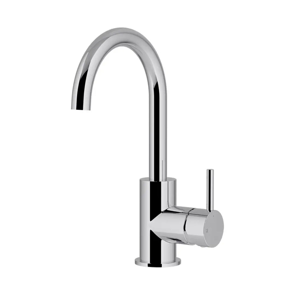 ROUND GOOSENECK BASIN MIXER WITH COLD START Meir
