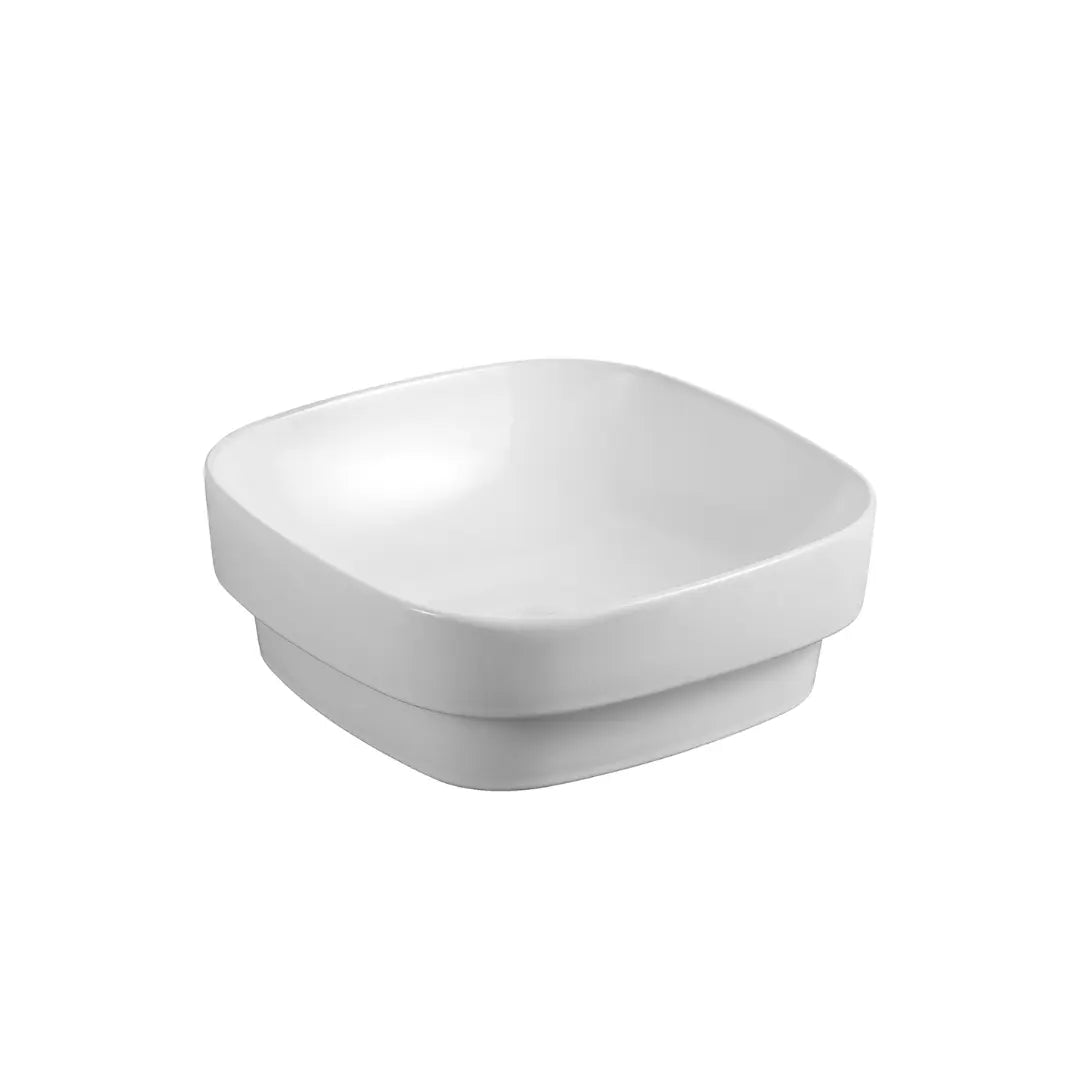Obello 372 Semi-Inset Ceramic Basin Rounded Square Seima