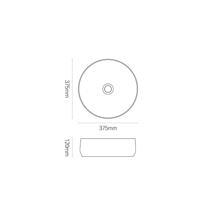 Loni 375 Above Counter Basin - Round Seima