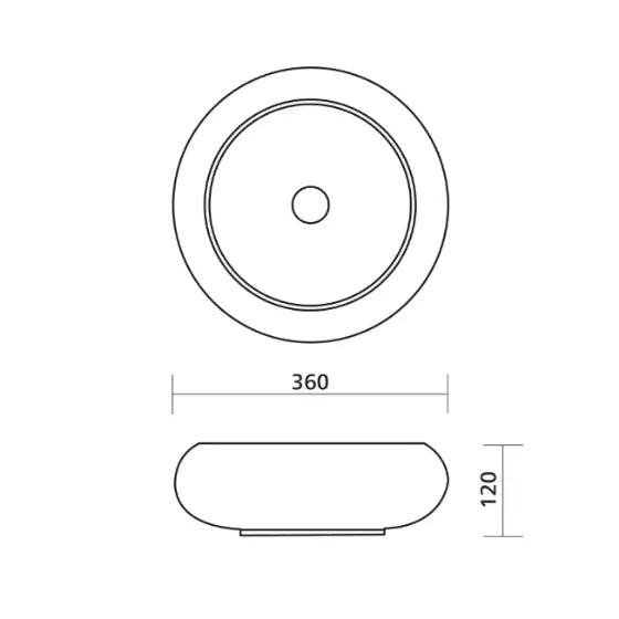 Arko 361 Above Counter Basin - Round Seima