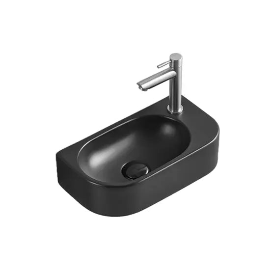 Arko 485 Wall Hung Basin, Rectangular, Matte Black, Gloss White or Matte White Seima