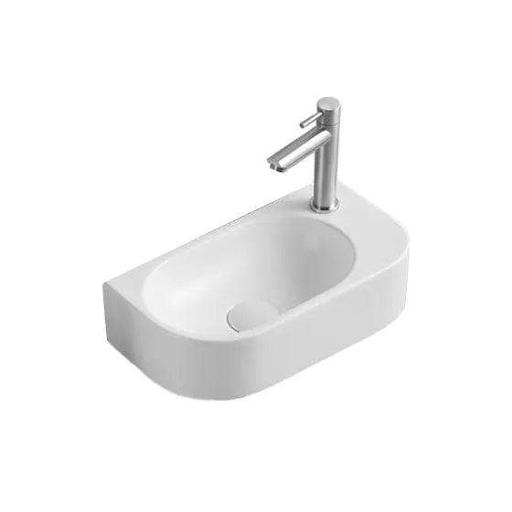 Arko 485 Wall Hung Basin, Rectangular, Matte Black, Gloss White or Matte White Seima