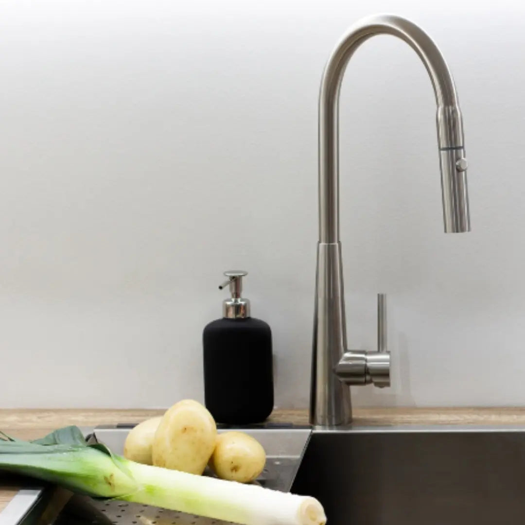 XCEL Maxi Retractable Pull Out Mixer with Dual Spray XpressFit by Suprema