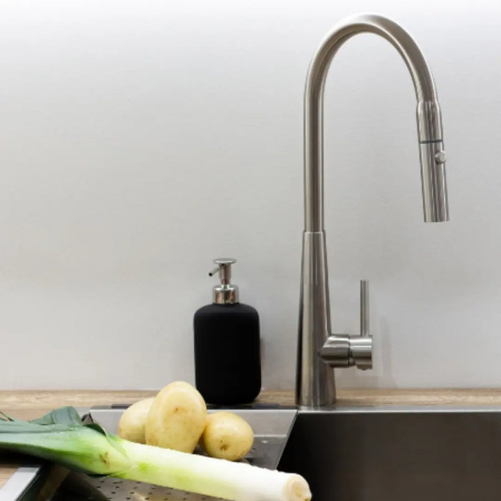 XCEL Maxi Retractable Pull Out Mixer with Dual Spray XpressFit by Suprema