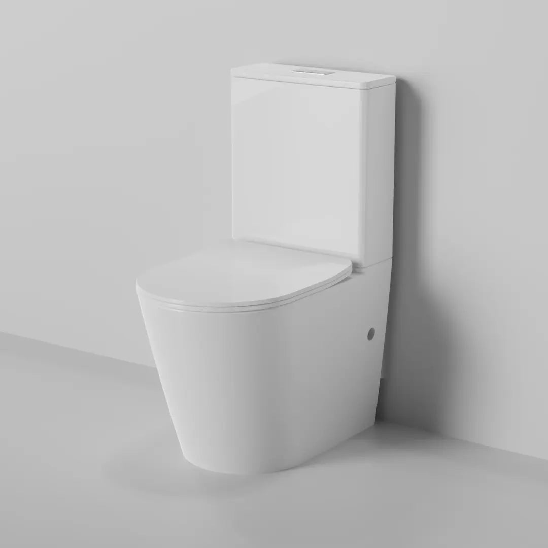 Zero Extra High Rimless WhirlPool Flushing Back to Wall Toilet Suite Zumi Bathware