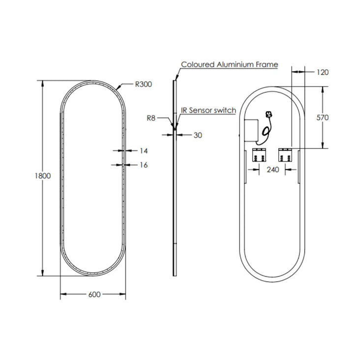 Great Great Gatsby Full-Length LED Mirror Remer
