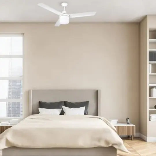 AEROFLOW Skyster 122cm, 48" AC Ceiling Fan with light kit - white IXL