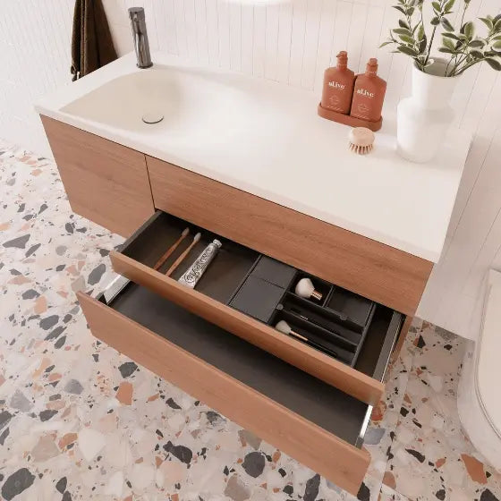 Drift Wall Hung Vanity with solid surface integrated top/basin ADP