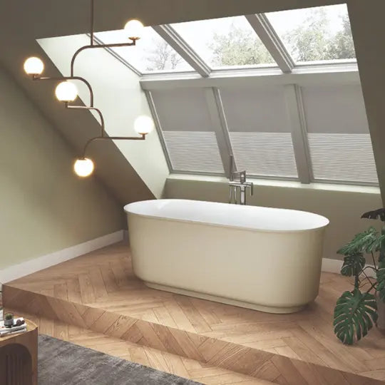 BERG Soft Sand finish Freestanding Bath 1500 or 1700mm - solid surface &amp; acrylic Belbagno