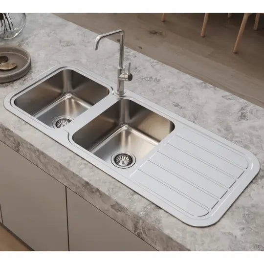 1000 Series Double Sink with Drainer Phoenix