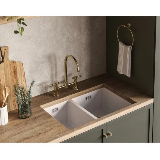 5000 Series 1 and 3/4 Bowl Sink matte black / Matte white Phoenix