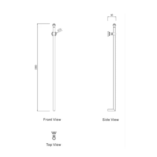 Medoc Vertical Heated Towel Rail Modern National