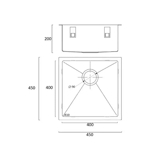Jesse 450mm Sink Stainless Steel Reduced Scratch Mark Anderson Sales
