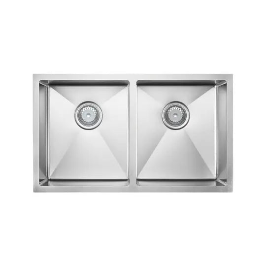 Hana Anti-Scratch 27L/27L Double Kitchen Sink, Stainless Steel Fienza