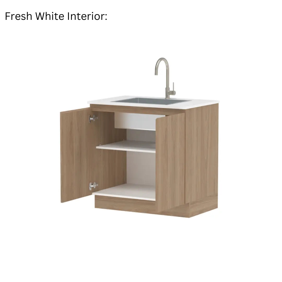 All-In-One Sink Cabinet 900mm with Clovelly Large Rectangular Sink ADP