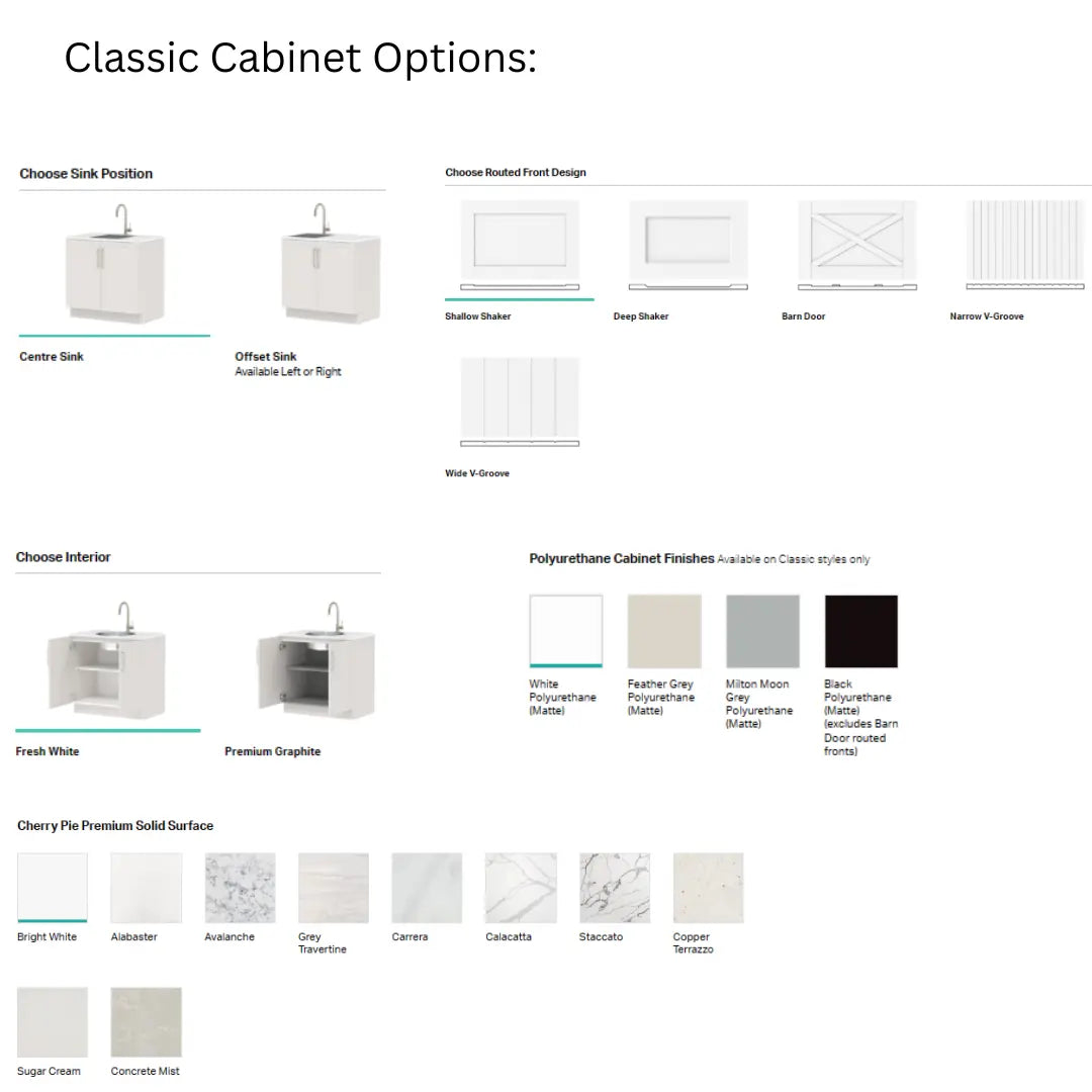 All-In-One Sink Cabinet 900mm with Clovelly Small Rectangular Sink ADP