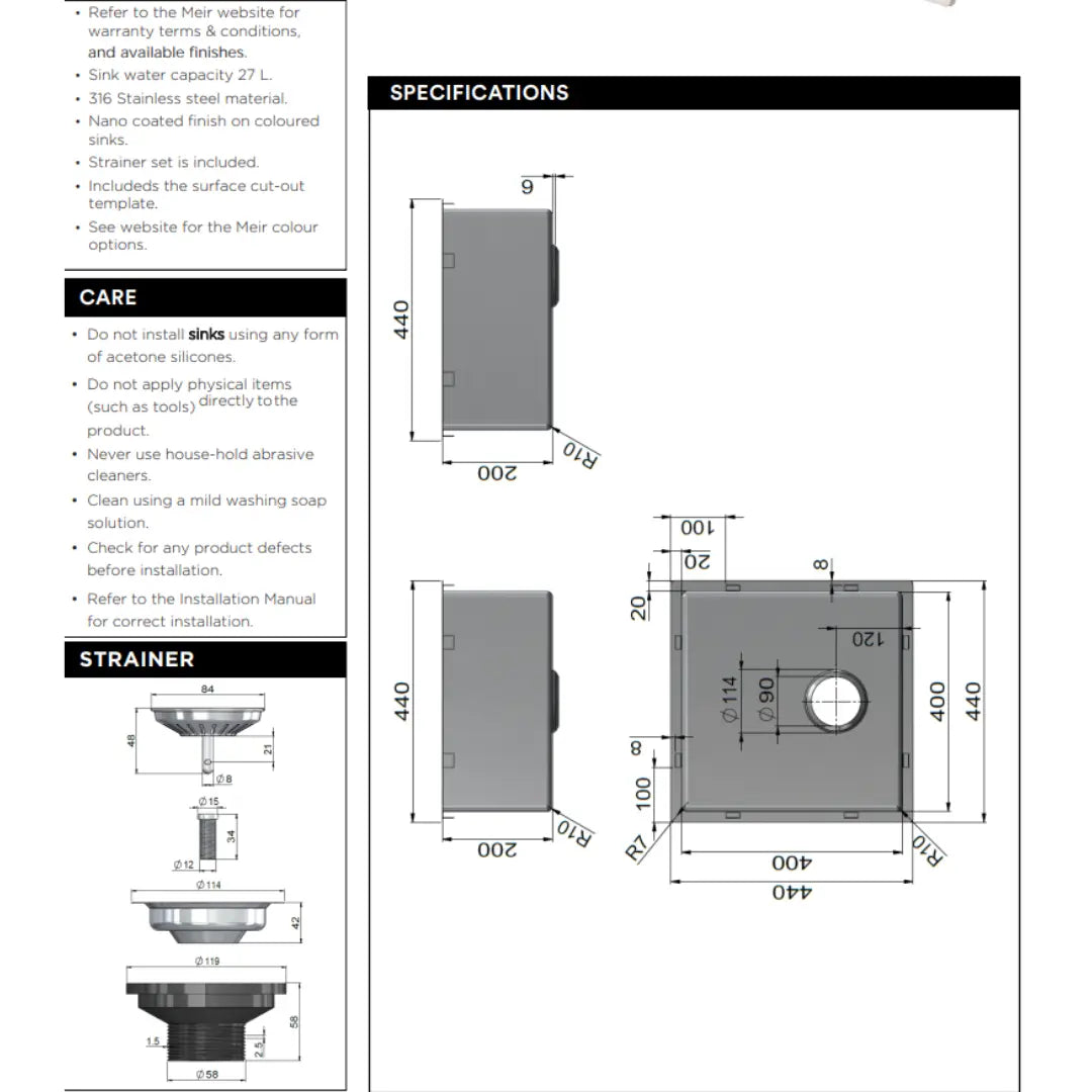 Outdoor 316 Stainless Steel Sink Meir