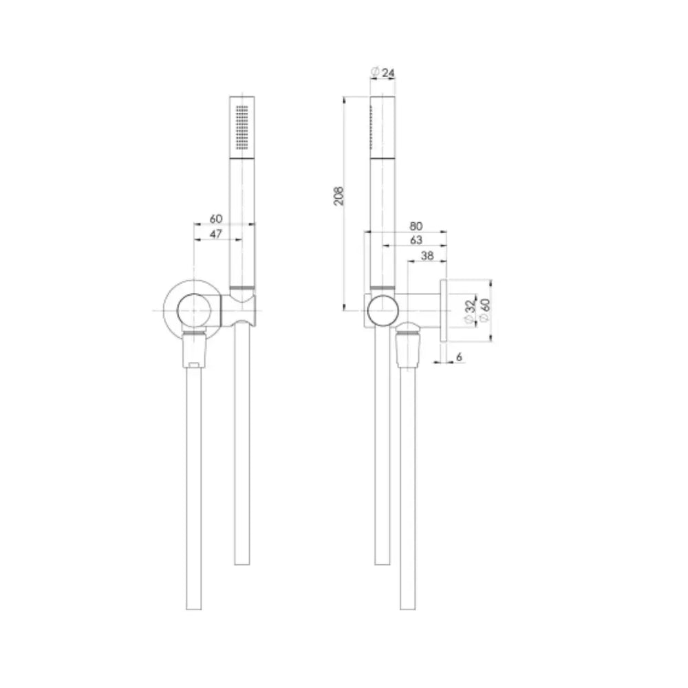 Vivid Slimline 316 SS Microphone Hand Shower Phoenix