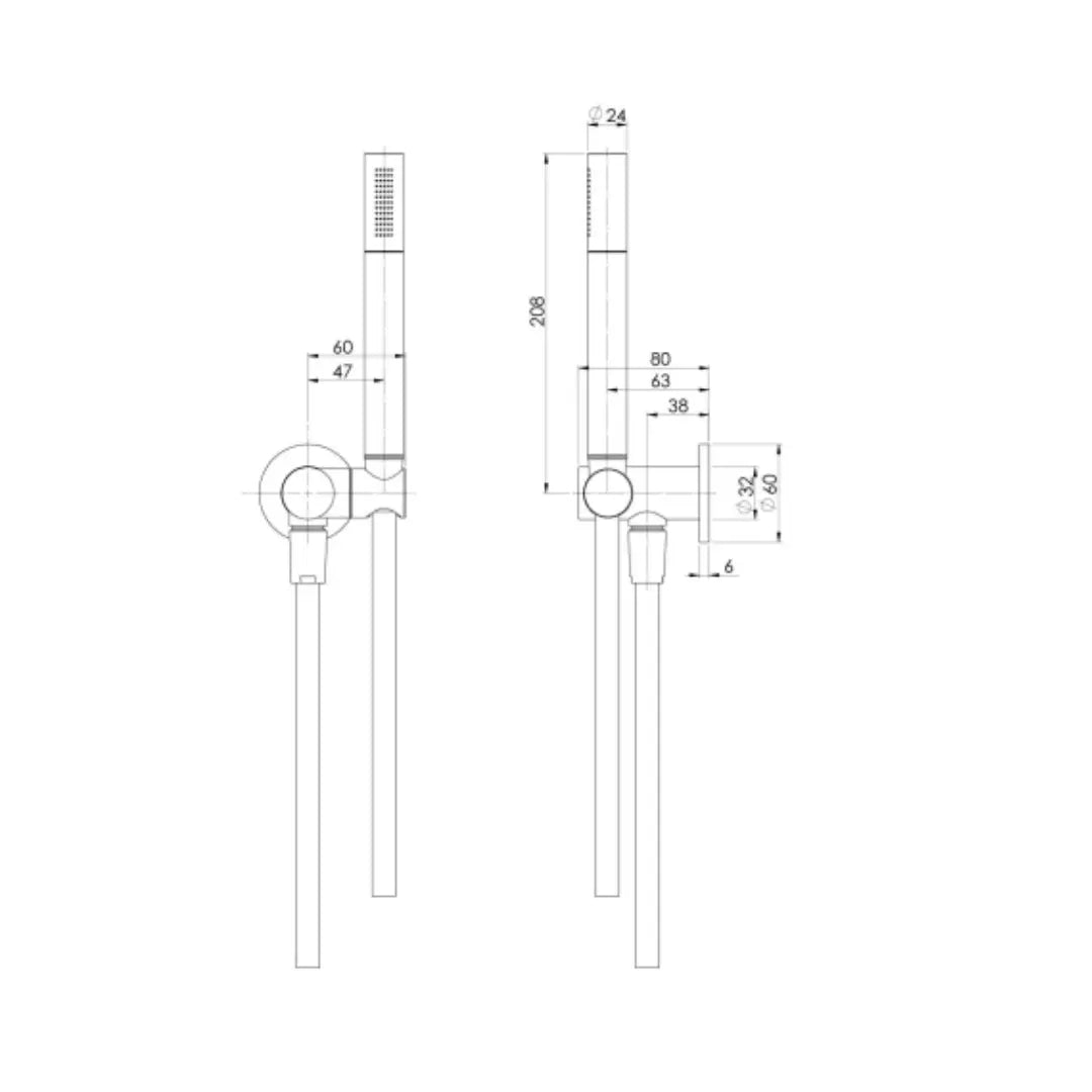 Vivid Slimline 316 SS Microphone Hand Shower Phoenix